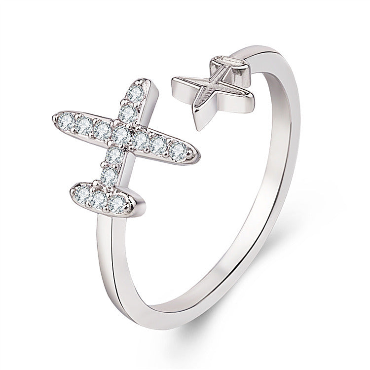 Charm Adjustable Plane Ring Women – Gifts for Her — 1