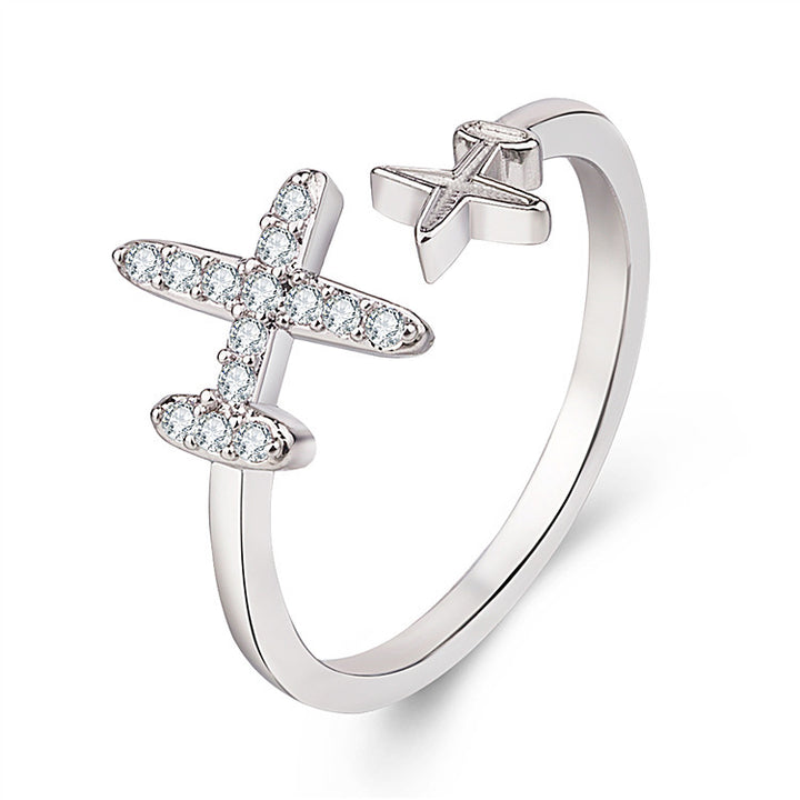 Charm Adjustable Plane Ring Women – Gifts for Her — 1