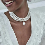 Simple Multilayer Round Pearl Pendant Necklace – Jewelry Gift Ideas — 5