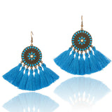 Fabric Tassel Large Version Sunflower Earrings – Unique Gift Ideas — 8