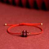 Cinnabar Clover Red Rope Bracelet – Jewelry Gift Ideas — 15