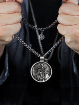Men's Titanium Steel Warrior Necklace Pendant – Jewelry Gift Ideas — 5