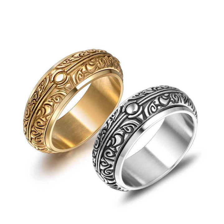 Individual Classic Pattern Titanium Steel Ring – Meaningful Gifts — 1