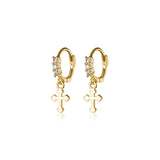 Temperament Sweet And Glossy Cross Earring – Jewelry Gift Ideas — 3
