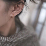 Gold-plated brass C-shaped earrings – Stylish Gifts — 4