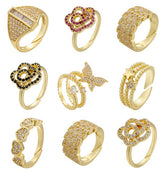 Micro-set Ring, Ring, Adjustable Ring, Butterfly – Stylish Gifts — 7