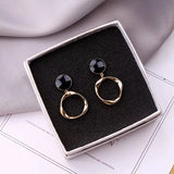 Round Small Circle White Fungus Ring Earrings – Thoughtful Gifts — 4