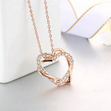 Heart to heart rose gold necklace – Jewelry Gift Ideas — 3