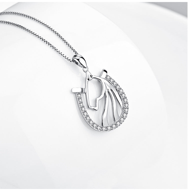 Horse's Head And Hooves Set With Diamond Pendant – Jewelry Gift Ideas — 1