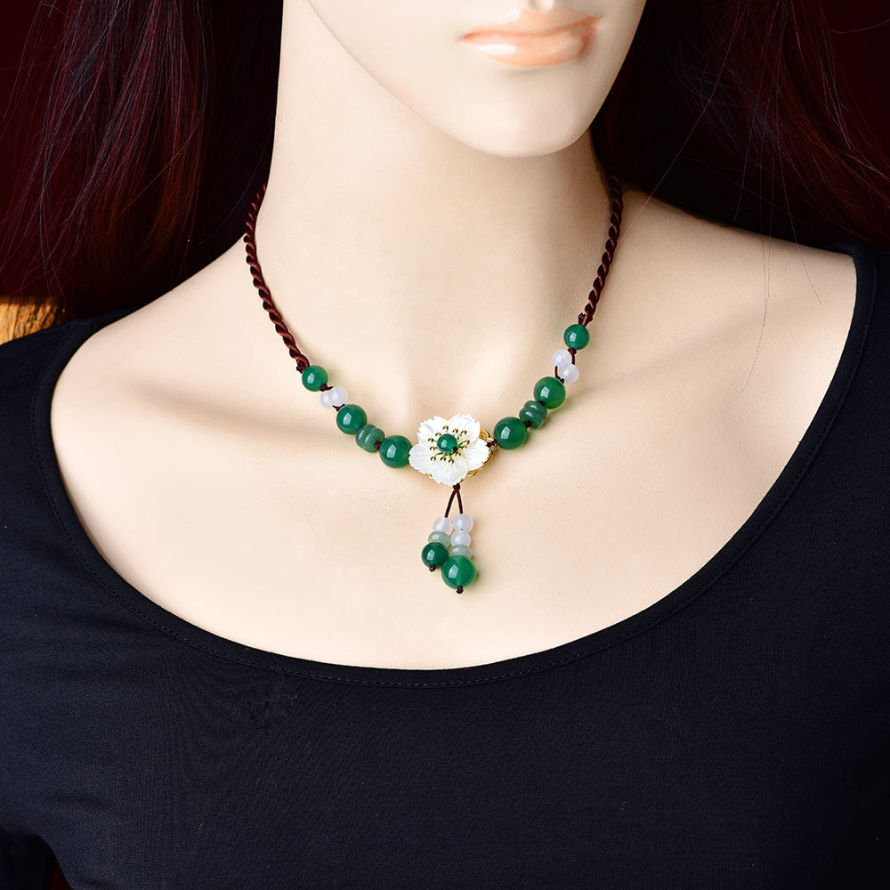 Ethnic Style Agate Necklace Clavicle Chain – Jewelry Gift Ideas — 1