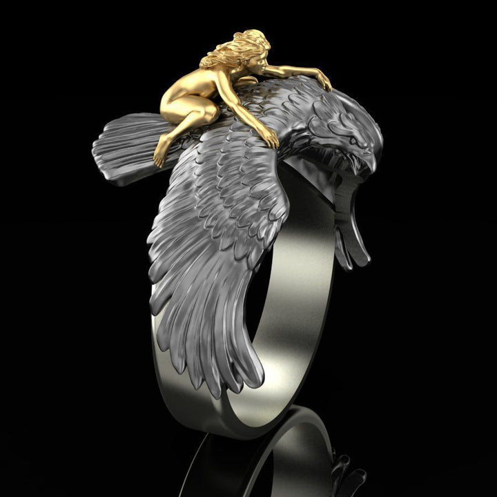 Flying Golden Girl Ring Fashion Creative Ring – Stylish Gifts — 1