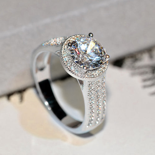 Classic Lotus Diamond Ring for Wedding Diamond – Gifts for Couples — 1