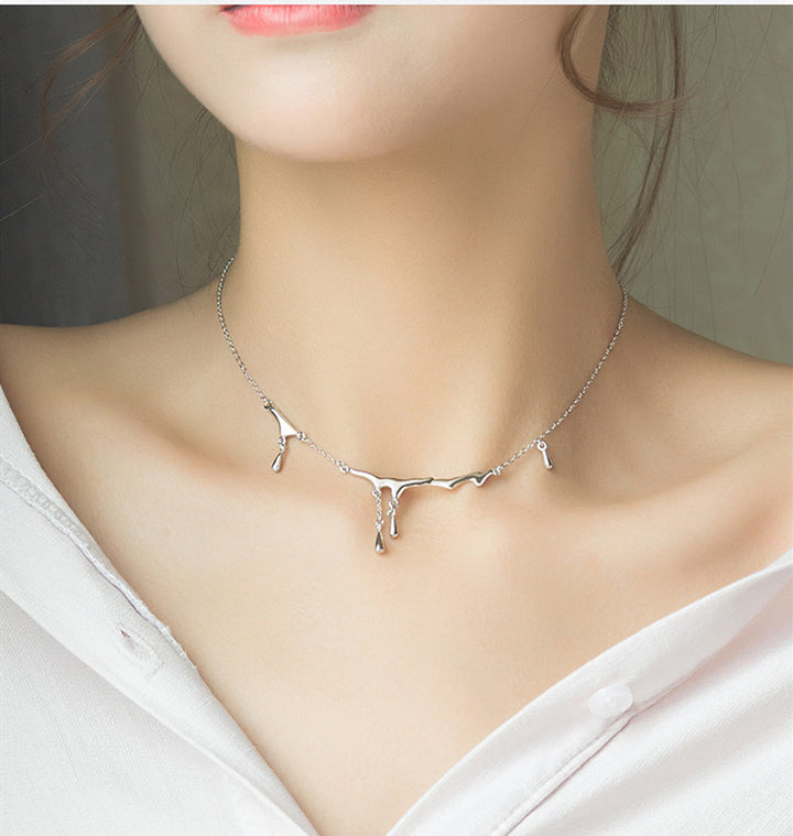 Falling Rain Hurt Sterling Silver Necklace – Jewelry Gift Ideas — 1