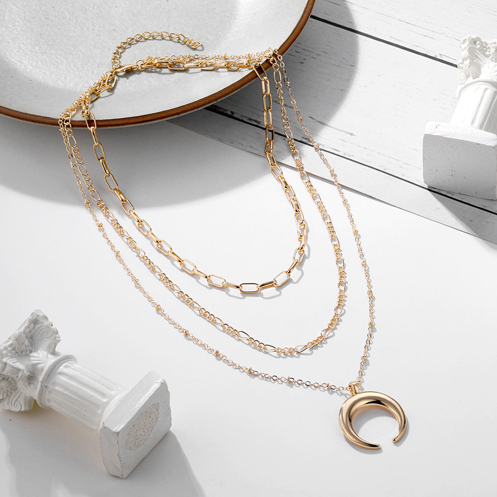 Korean Jewelry Multi-Layer Chain Head Pendant – Jewelry Gift Ideas — 1