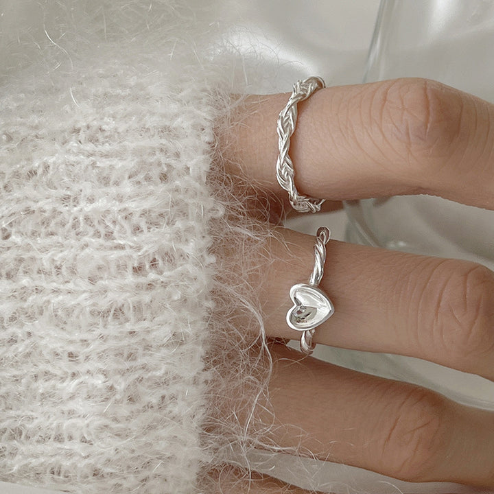 Minimalist Twisted Woven Love Ring – Gifts for Couples — 1