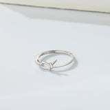Sterling Silver Knotted Ring Female Niche Original – Gifts for Her — 5