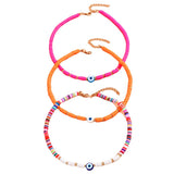 Rainbow Clay Necklace 3-piece Set Of Blue Eye – Jewelry Gift Ideas — 5