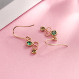 Women's Sterling Silver Green Bubble Earrings – Gifts for Her — 3