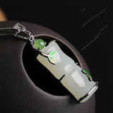 Sterling Silver Natural Hetian Jade Pendant – Jewelry Gift Ideas — 1