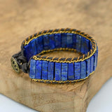Lapis Natural Stone Leather Braided Bracelet – Jewelry Gift Ideas — 1