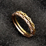Women's Titanium Steel Rose Gold Plated Tailor Ring – Gifts for Her — 1