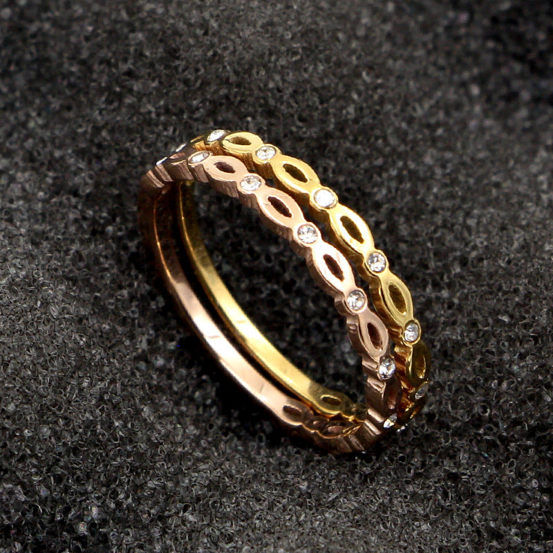 Women's Titanium Steel Rose Gold Plated Tailor Ring – Gifts for Her — 1