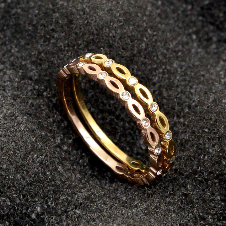 Women's Titanium Steel Rose Gold Plated Tailor Ring – Gifts for Her — 1