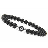 6MM Natural Frosted Agate Letter Bracelet – Jewelry Gift Ideas — 10
