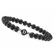 6MM Natural Frosted Agate Letter Bracelet – Jewelry Gift Ideas — 10