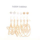 Metal Exaggerated Big Circle Earrings Set – Stylish Gifts — 12