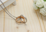 Rhinestone Double Ring Titanium Steel Couple – Jewelry Gift Ideas — 3