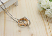 Rhinestone Double Ring Titanium Steel Couple – Jewelry Gift Ideas — 3