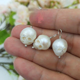 Silver Plated Vintage Freshwater Skull Pendant – Jewelry Gift Ideas — 4