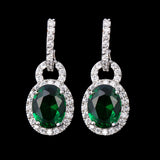 Luxury Women's Emerald Zircon Stud Earrings – Gifts for Her — 2