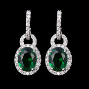 Luxury Women's Emerald Zircon Stud Earrings – Gifts for Her — 2