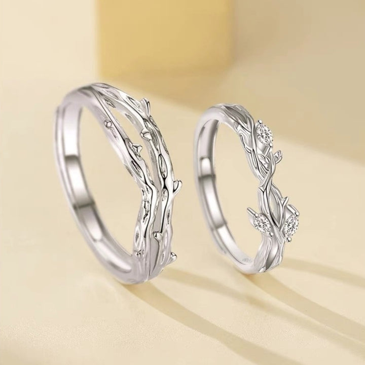S999 Sterling Silver Couple's Couple Rings Light – Gifts for Couples — 1
