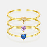 S925 Sterling Silver 5-color Love Thin Body Ring – Gifts for Couples — 1