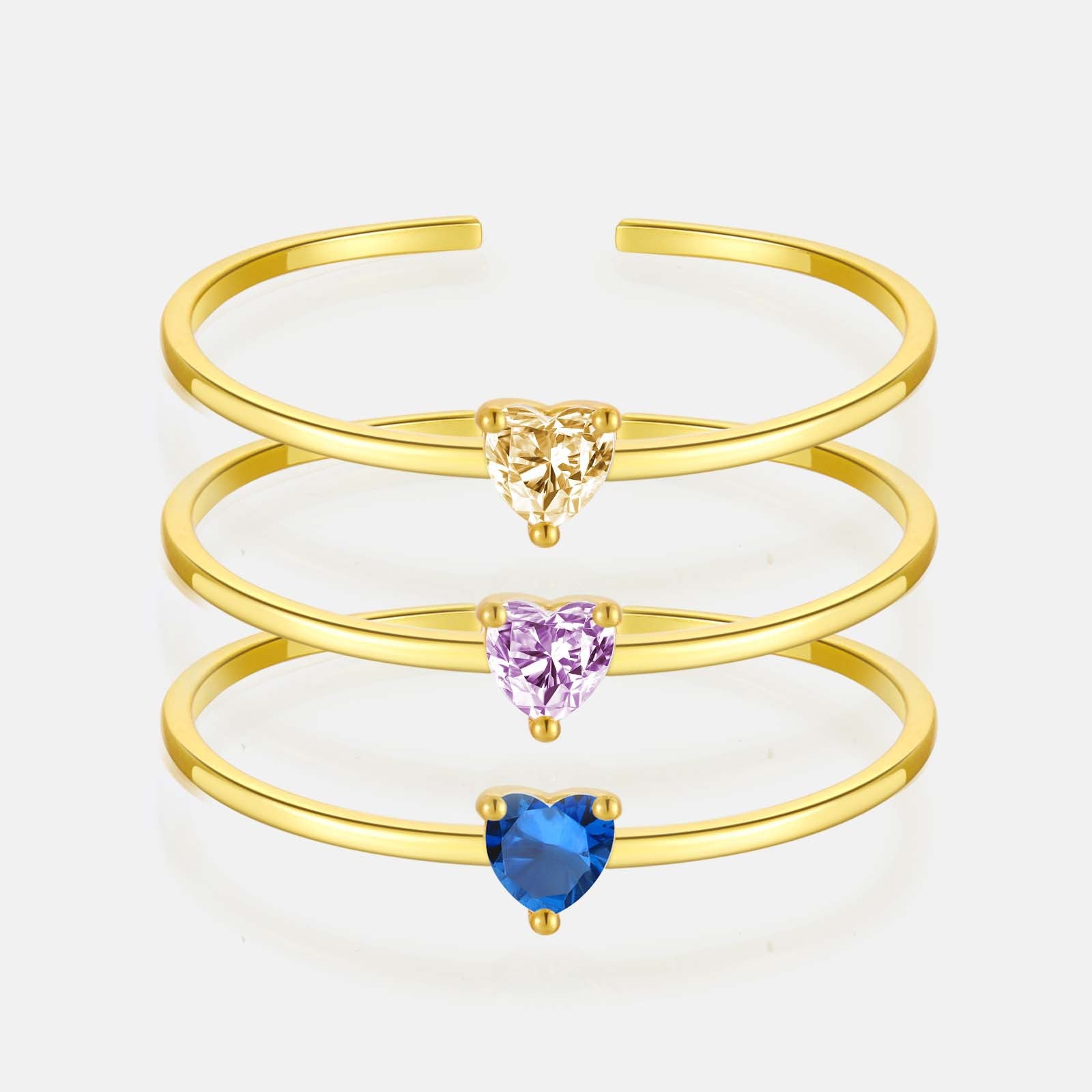 S925 Sterling Silver 5-color Love Thin Body Ring – Gifts for Couples — 1