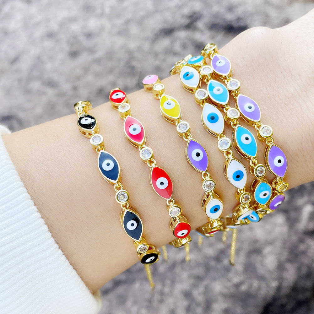 Women's Boho Colorful Oil Drop Eye Bracelet – Jewelry Gift Ideas — 1