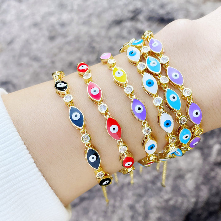 Women's Boho Colorful Oil Drop Eye Bracelet – Jewelry Gift Ideas — 1