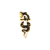 Black Snake Brooch Moon Skull Snake Metal – Jewelry Gift Ideas — 5