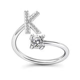 Female Stylish Adjustable Zircon 26 Letters Ring – Gifts for Her — 4