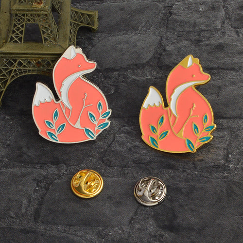 Creative Cute Animal Red Fox Enamel Alloy Brooch – Jewelry Gift Ideas — 1