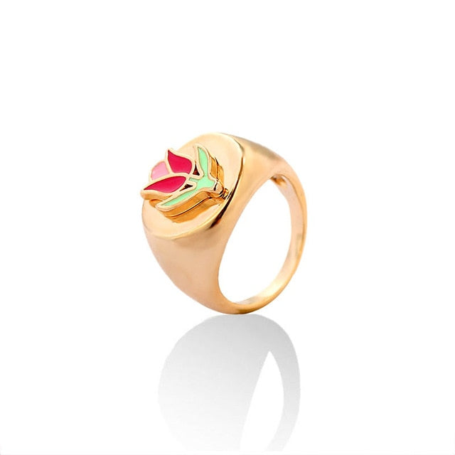 Simple Coin Ring Street Enamel Glaze Women's Ring – Gifts for Her — 1