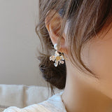 Female Asymmetric Delicate Flower Earrings – Gifts for Her — 3