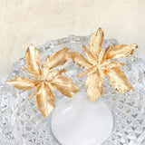 Golden Big Flower Dangle Earrings Female – Gifts for Her — 5