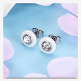 Black and white ceramic stud earrings – Useful Gifts — 4