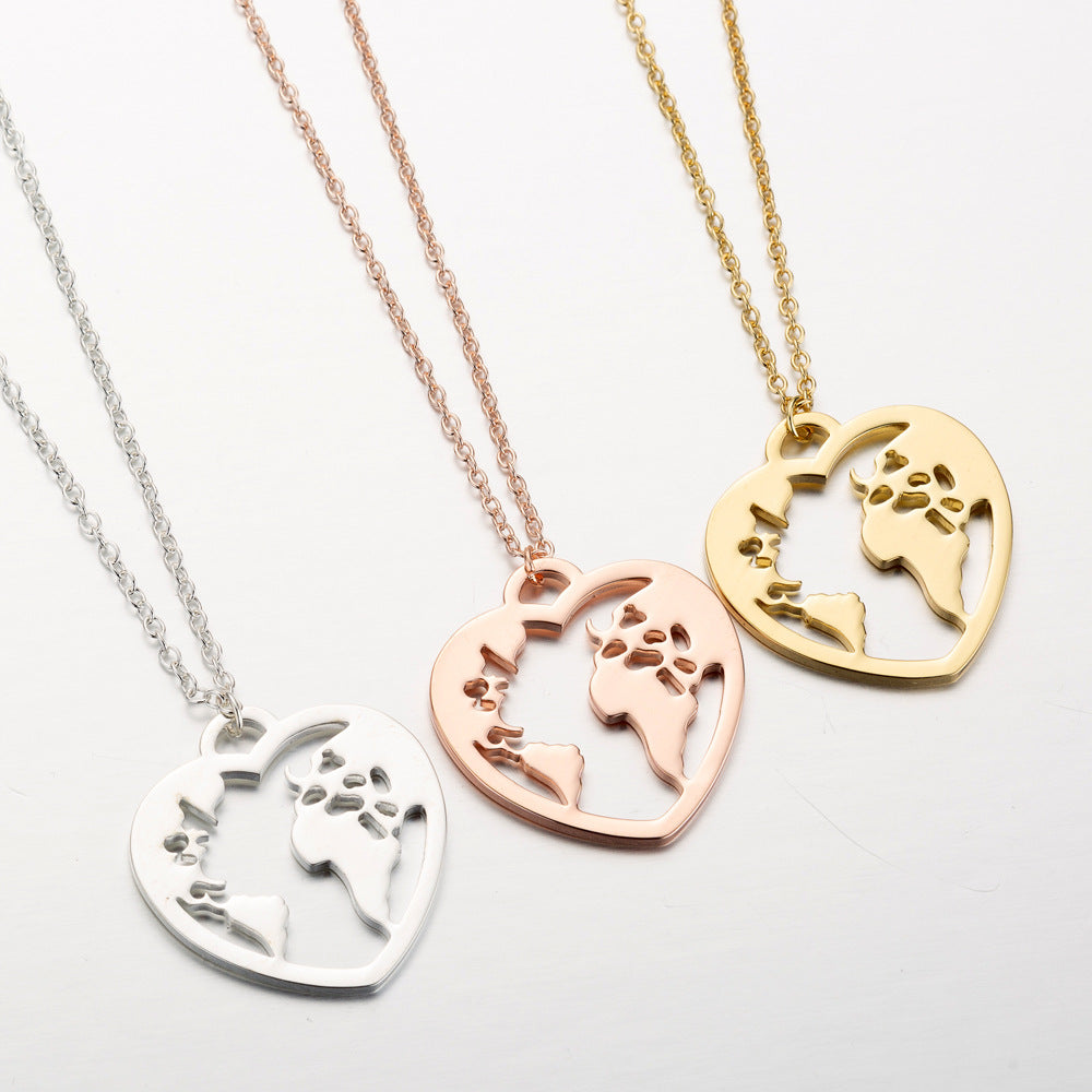 Necklace Love World Ladies Stainless Steel – Jewelry Gift Ideas — 1