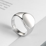 Oval smooth ring atmosphere index ring fashion – Stylish Gifts — 7
