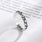 Alloy Retro Five-Line Music Score Adjustable Ring – Gifts for Her — 4